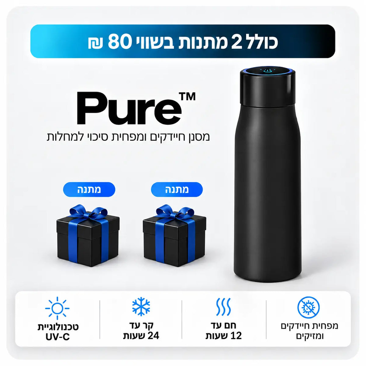 ™Pure - בקבוק מסנן חיידקים